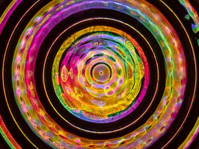 Abstract representation of visual rhythm and pulse.